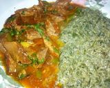 A picture of step 6 of Wet fried beef,kienyeji veges with ugali.
