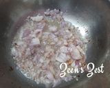 A picture of step 2 of Moong Badi Aloo Curry/Lentil Dumplings with Potatoes.