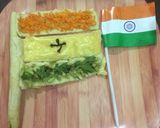 A picture of step 2 of Indian Flag.