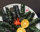 A picture of step 3 of Fried Beef Wrapped in Betel Leaves.
