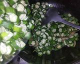 A picture of step 3 of Masala Bhindi.