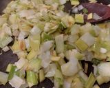 Une image de l'étape 4 de Gratin de Crozets poireaux chorizo comté.