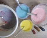 Foto langkah ke 5 dari resep Unicorn Pudding Cake with Vla Strawberry.