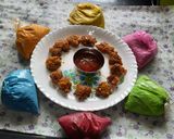 A picture of step 4 of Holi special mix Dal pakoda.