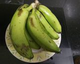 A picture of step 1 of Raw Banana with gravy.