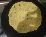 A picture of step 3 of Makka methi parantha.