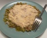 Foto del paso 7 de la receta Spaghetti de puerro con salsa carbonara