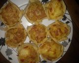 Foto del paso 5 de la receta: Canastitas de cebolla, morrón, queso, jamón y huevo duro ✔🔝