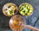 A picture of step 1 of Cucumber Cool (welcome drink).