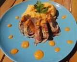 Baconben sült sertésszűzérme édesburgonyapürével 🙂 recept fázis 5 fotója