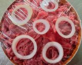 Hình bước làm 1 của món Bò nhúng mẻ