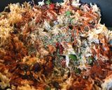 A picture of step 7 of Mexican Rice with Beans.