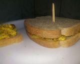 A picture of step 2 of Scrambled Sandwich.