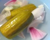 A picture of step 5 of Cucumber Pickles 🥒🥒🥒.
