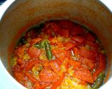 A picture of step 2 of Spicy Andhra style tomato pappu.