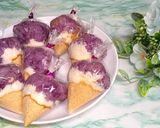 Foto langkah ke 5 dari resep Ketan ubi ungu bubuk kedelai.