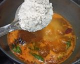 A picture of step 3 of Jau or Bajri Flour Khichu.