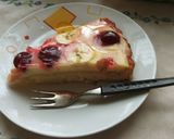 Gyümölcstorta,vaníliás pudinggal banánnal,meggyel 🍒🍌🎂 recept fázis 5 fotója