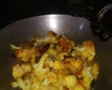 A picture of step 3 of Coconut milk cauliflower sabji.
