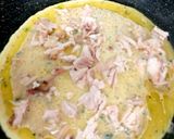 A picture of step 6 of My left Over Chicken,Bacon & Cheese Omelette 🤩.