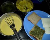 A picture of step 1 of Bread cheese pakoda.