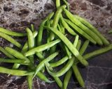 A picture of step 1 of Cluster beans sabji in curd.