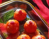 A picture of step 6 of Papaya laddu.