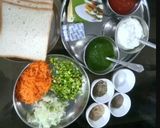 A picture of step 1 of Tricoloured Rollcut Sandwiches.