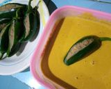 A picture of step 5 of Potato Stuffed Chilli Pakoray.