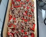 Foto del paso 3 de la receta: Pastel mixto de papa y calabaza relleno de trozos de carne