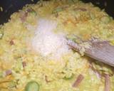 Saffron, zucchine (with flowers) and speck risotto recipe step 6 photo