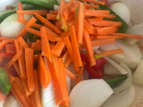 Verduras salteadas con pechugas