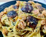 Foto del paso 8 de la receta: Tagliatelle de espinacas con picada de lomo, verduras y salsa de ostras