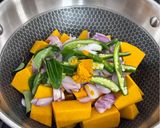A picture of step 2 of Mathanga (Pumpkin) Curry (Kerala Style).
