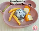 รูปขั้นตอนการทำที่ 2 ของ ข้าวเหนียวมะม่วง+สังขยาบัตเตอร์นัทเด็กน้อย blw