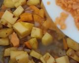 A picture of step 3 of Pumpkin,carrot and lentils soup.