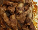 A picture of step 4 of My Lovely Spicy Rib sauce mixed with Smoked BBQ Sauce.