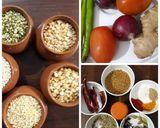 A picture of step 7 of Moong dhuli or moong chilka dal mix.