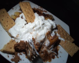 A picture of step 1 of Banana split without ice cream.