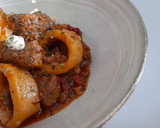 Foto del paso 10 de la receta: Cazuela de butifarra y calamares con pimiento escalivado