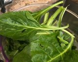 A picture of step 1 of Hot buttered greens.