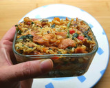 Foto del paso 13 de la receta: Arroz frito con chuleta de cerdo ahumada y toque Barbacoa