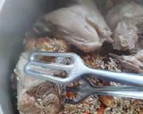 A picture of step 7 of Maqluba (the upside- down pot).