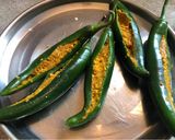 A picture of step 5 of Stuffed Chilli.