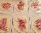 Foto del paso 2 de la receta Cañas de hojaldre de jamón serrano, jamón york, quesos y sobrasada