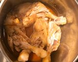 A picture of step 1 of Fresh chicken leg in bell peppers sauce.