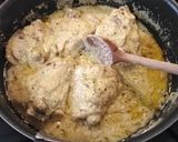 Tejszínes sült csirke krumplipürével, párolt brokkolival recept fázis 3 fotója