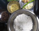 A picture of step 1 of Jowar (pearl millet) masala idli.
