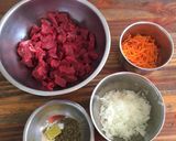 Foto del paso 1 de la receta: Carne salteada en cubitos