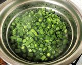 A picture of step 1 of Beans Foxtail Millet Stir Fry.